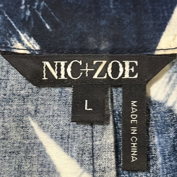 Nic+Zoe black and white top. Size L - Picture 4 of 5